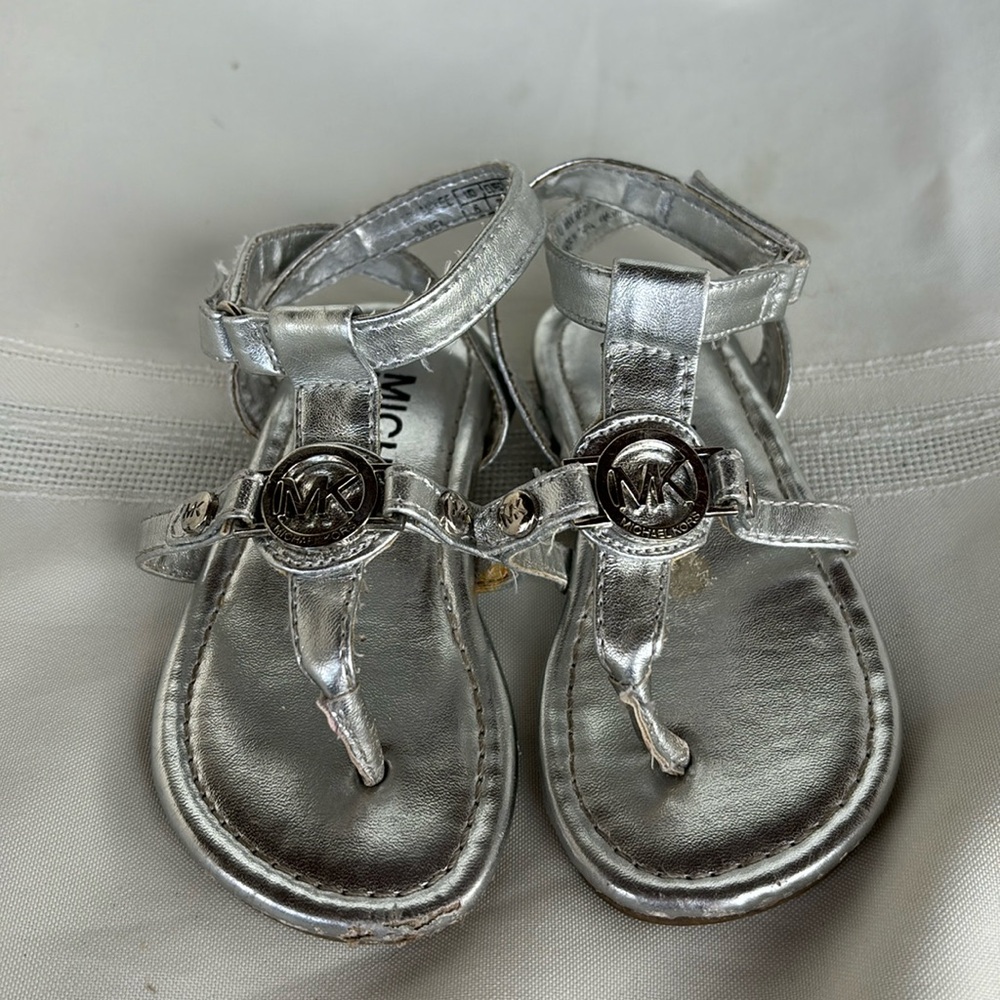 Michael Kors, silver sandal size 6